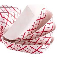 PAPER FOOD TRAY VICTORIA BAY RED & WHITE 5# 2/250'S
