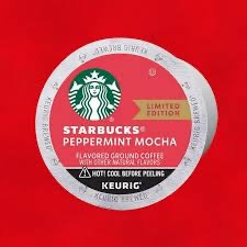STARBUCKS PEPPERMINT MOCHA KCUPS 64'S
