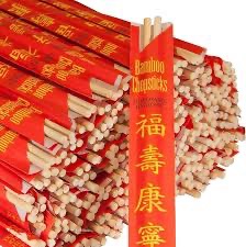 CHOPSTICKS BAMBOO RED 10/100'S