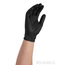 GLOVES AMMEX NITRILE POWDER FREE BLACK X-LARGE 10/100'S