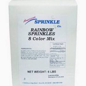 RAINBOW SPRINKLES 8 COLOR MIX AMERICAN 6 LB