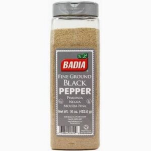 FINE GROUND BLACK PEPPER BADIA 6/16 Z