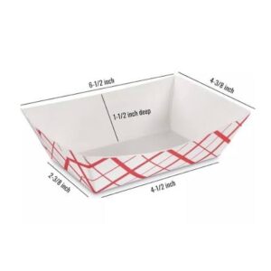 NOVA 1 LB RED PLAID FOOD TRAY 4/250'S