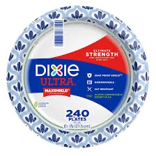PAPER PLATE 8.5" DIXIE 240'S